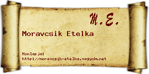 Moravcsik Etelka névjegykártya